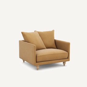 Linnen fluwelen fauteuil, LAZARE