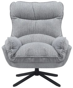Starfurn Vera Fauteuil Chenille Stof Lichtgrijs Draaibaar
