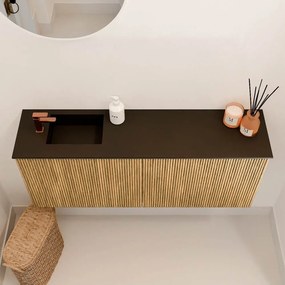 Mondiaz Joya 100cm toiletmeubel oak met wastafel faye links 1 kraangat urban