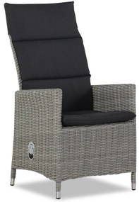 Verstelbare Tuinstoel Wicker Grijs-antraciet Garden Collections Madera