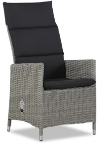 Verstelbare Tuinstoel Wicker Grijs-antraciet Garden Collections Madera