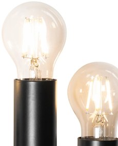 Art Deco wandlamp zwart 6-lichts - Tubi Art Deco E27 Binnenverlichting Lamp