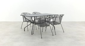 Royal Garden Elegance stapelbare tuinset strekmetaal 160x90 cm.