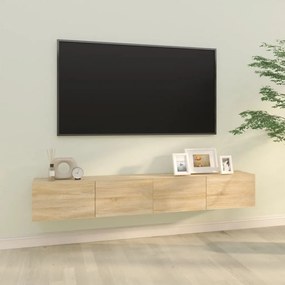 vidaXL Tv-meubelen 2 st wandgemonteerd 100x30x30 cm hout sonoma eiken