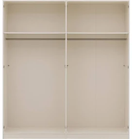Goossens Kledingkast Easy Storage Ddk, Kledingkast 203 cm breed, 220 cm hoog, 4x glas draaideur