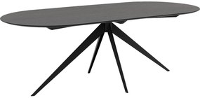 Goossens Excellent Eettafel Uniek, Semi rond 180 x 100 cm