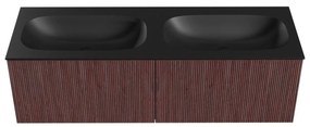 Mondiaz Kurve 140cm badmeubel ruby met 2 lades en wastafel big small dubbel zonder kraangat urban