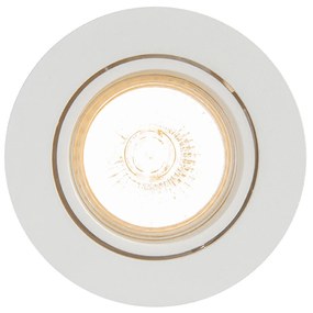 Set van 12 inbouwspots wit kantelbaar - Cisco Modern, Design GU10 rond Binnenverlichting Lamp