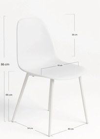 Stoel White Teok Kunstleer