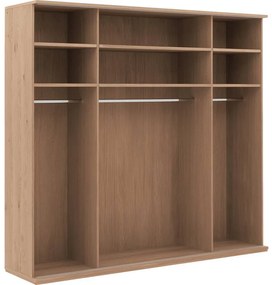 Goossens Excellent Kledingkast Wood, 240 cm breed, 223 cm hoog, 4 hout schuifdeuren