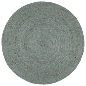 vidaXL Vloerkleed handgemaakt rond 150 cm jute olijfgroen