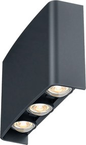 LED Wandlamp Brinton Victo - Antraciet 6W 16x10cm