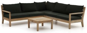 + 15% kassakorting | Hoek loungeset ROUGH | 5 personen | Loungeset Natural Teak | Hoekbank Teakhout | 230x230cm | Kees Smit Tuinmeubelen