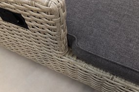 Wicker ligbed met wielen - Buffalo - white grey