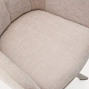 Kave Home Dorina Draaibare Eetkamerstoel Beige