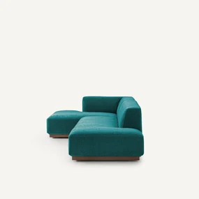 Linker hoekbank XL chenille fluweel, Jacopo