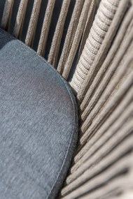 4 Seasons Outdoor Ramblas eetset met Basso tafel Ø160 cm  Tuinset    taupe weerbestendig