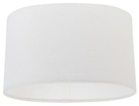 Stoffen Linnen lampenkap wit ovaal 25/16/15 Modern
