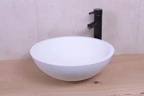 Saniclear New Stone solid surface waskom 41x15cm mat wit