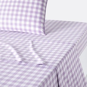 Plat laken in katoen, Veldi, violet