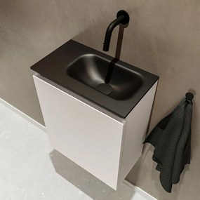 Mondiaz Ture 40cm toiletmeubel linen met wastafel urban rechts geen kraangat