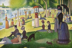 Kunstreproductie A Sunday on La Grande Jatte (Traditional Vintage Landscape) - Georges Seurat, (40 x 26.7 cm)