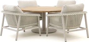 Diningset Zavelli | 4 personen | Tuinset teakhout | 5-delig | Kees Smit Tuinmeubelen