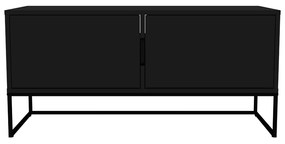 Tenzo Lipp Tv-meubel Met 2 Deuren Zwart - 118x43x57cm.