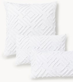 Katoenen perkal kussensloop Phil met getufte design