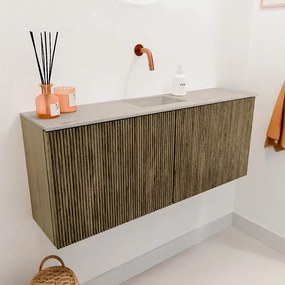 Mondiaz Joya DLux 100cm toiletmeubel dusk met wastafel faye midden zonder kraangat opalo