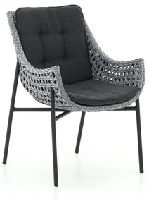 + 15% kassakorting | Dining tuinstoel | Manifesto  Novara | Wicker (vlechtwerk) | Grijs | Kees Smit Tuinmeubelen