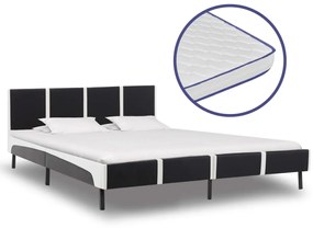 vidaXL Bed met traagschuim matras kunstleer 160x200 cm
