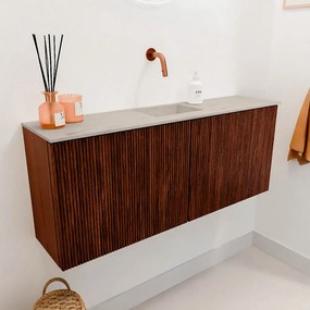 Mondiaz Joya DLux 100cm toiletmeubel ruby met wastafel faye midden zonder kraangat opalo