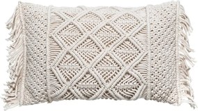 Sierkussen Macramé 30x50 cm - Ecru - Woonkamer Decoratie - Katoen&Polyester