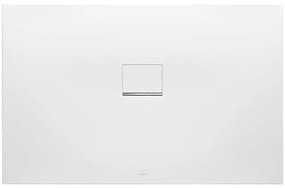 Villeroy & Boch Squaro Infinity kunststof douchebak quaryl rechthoekig 140x90x4cm mat wit UDQ1490SQI2V-RW