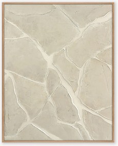 Handbeschilderde canvasdoek White Trace