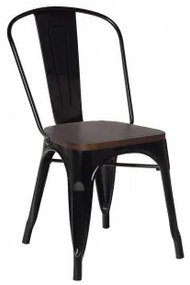 Stapelbare LIX stoel van hout Zwart & Donker Hout - Sklum