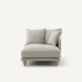 Longchair van gestructureerd viscose en linnen, LAZARE