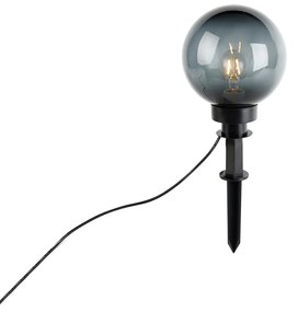 Buitenlamp Moderne prikspot smoke 20 cm IP44 - Moshi Modern E27 IP44 Buitenverlichting bol / globe / rond