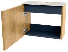 Mondiaz Joya DLux 50cm toiletmeubel oak met wastafel faye links 1 kraangat frappe