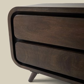 Donkerbruin Tv-meubel Mangohout - 160x40x55cm.