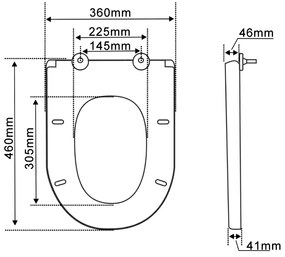 Aqualine Hygie softclose toiletbril wit