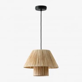 Raffia Plafondlamp Aruel Design Natuurlijk - Sklum