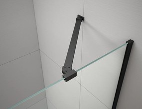 Gelco Trinity douchecabine met mat glas 80x80cm links zwart mat