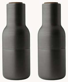 Zout- en pepermolen Bottle Grinder met walnootdeksel, 2-delig
