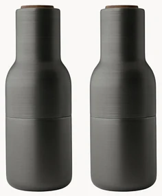 Zout- en pepermolen Bottle Grinder met walnootdeksel, 2-delig