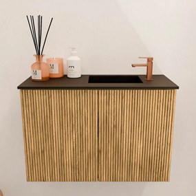 Mondiaz Joya 60cm toiletmeubel oak met wastafel faye rechts 1 kraangat urban