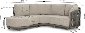 Loungeset tuin 5 personen Rope Taupe  Santika Furniture Santika