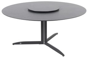 4 Seasons Outdoor Embrace tafel met HPL blad Ø 160 cm slate grey SALE Tuintafel   antraciet weerbestendig