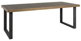 Richmond Interiors Bloomville Eettafel Met Leer En Messing 230 Cm - 230 X 100cm.